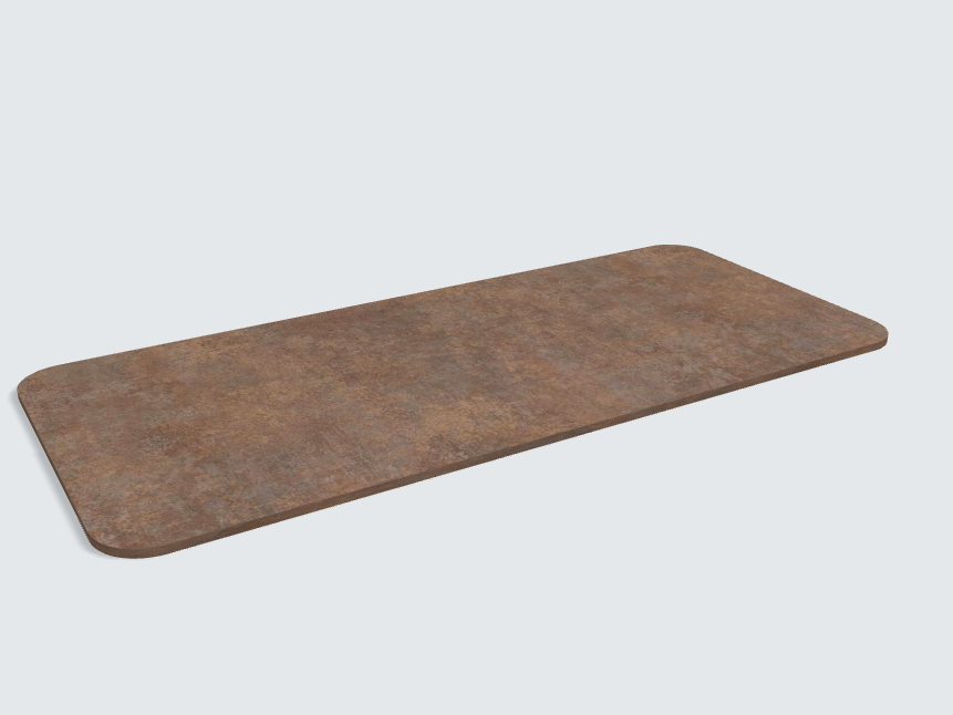 Abgerundetes Rechteck F302 ST87 Ferro bronze