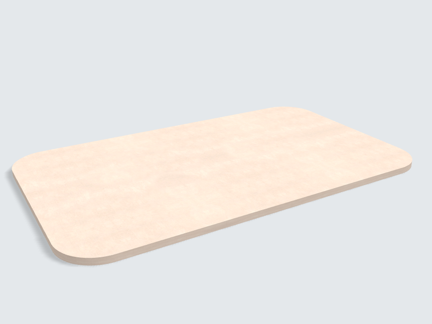 Abgerundetes Rechteck F661 ST76 Calcit Stone sandbeige
