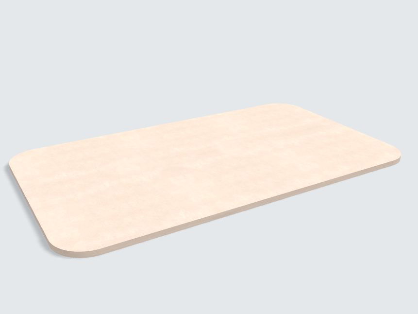 Abgerundetes Rechteck F661 ST76 Calcit Stone sandbeige
