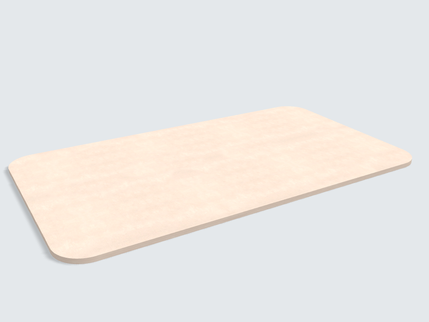 Abgerundetes Rechteck F661 ST76 Calcit Stone sandbeige