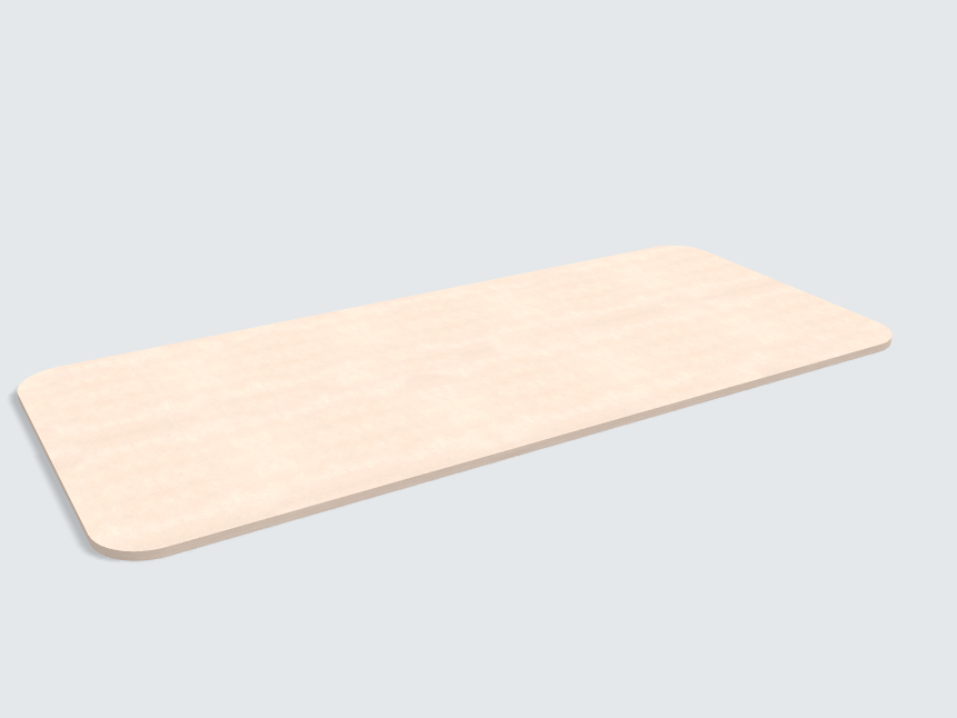 Abgerundetes Rechteck F661 ST76 Calcit Stone sandbeige
