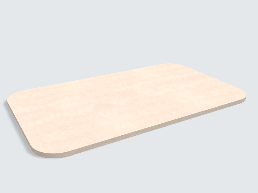 Abgerundetes Rechteck Keramik Beige