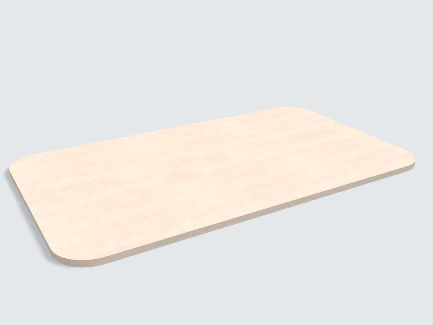 Abgerundetes Rechteck Keramik Beige
