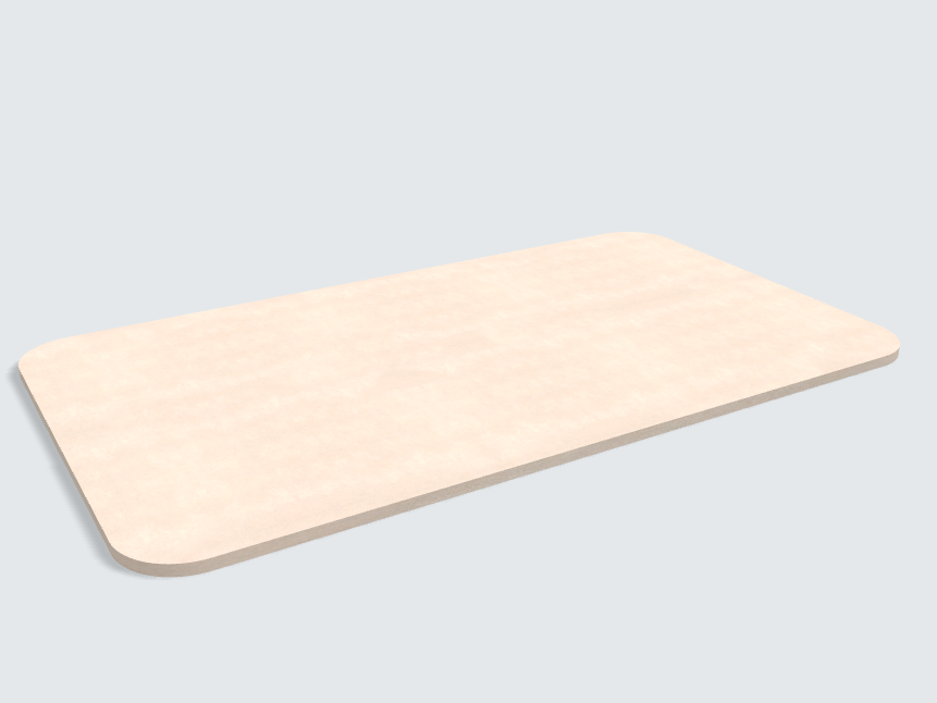 Abgerundetes Rechteck Keramik Beige