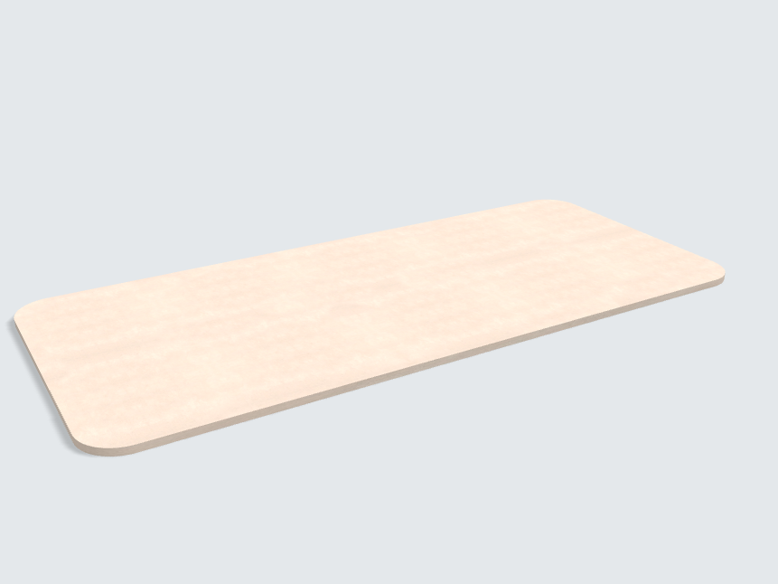 Abgerundetes Rechteck Keramik Beige