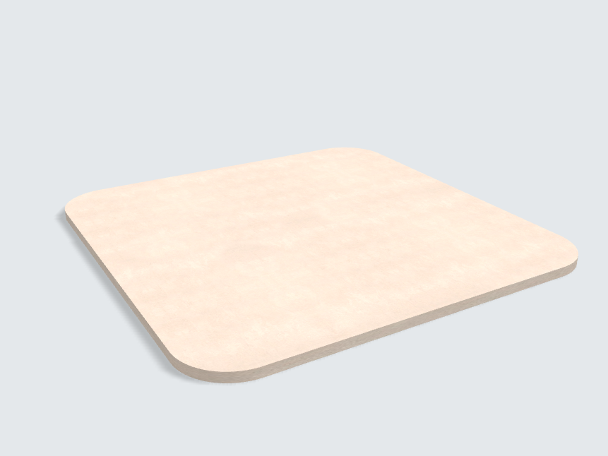 Abgerundetes Rechteck Keramik Beige