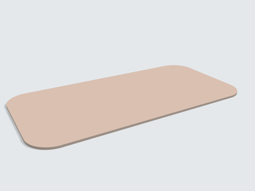 Abgerundetes Rechteck Mandelbeige
