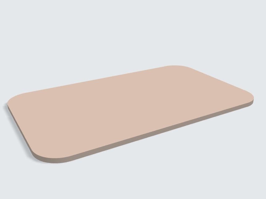 Abgerundetes Rechteck Mandelbeige