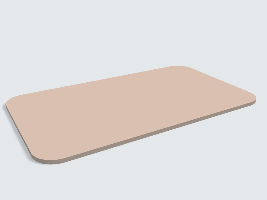 Abgerundetes Rechteck Mandelbeige