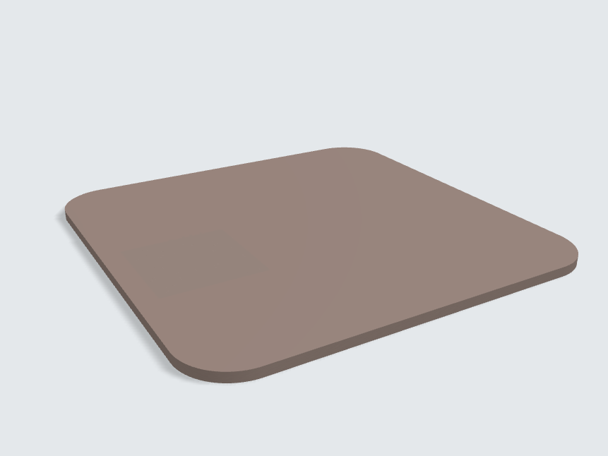 Abgerundetes Rechteck Taupe