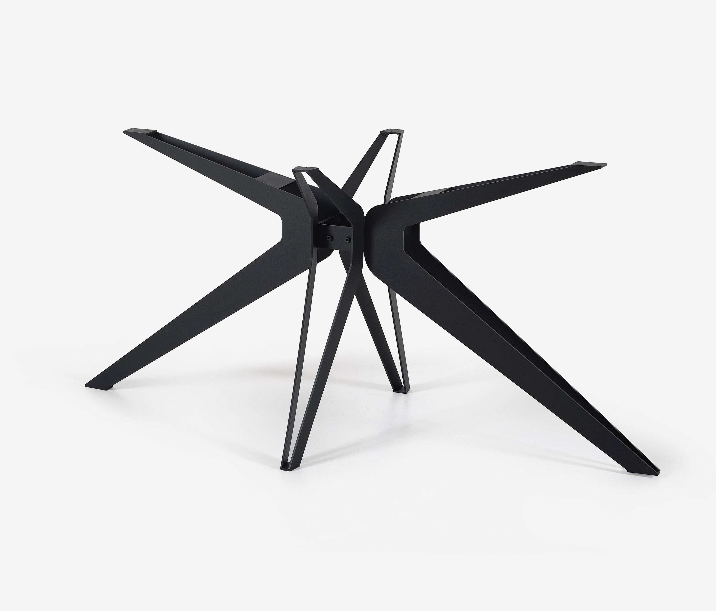 Mittelfuß Tischgestell Drone Schwarz Matt 130