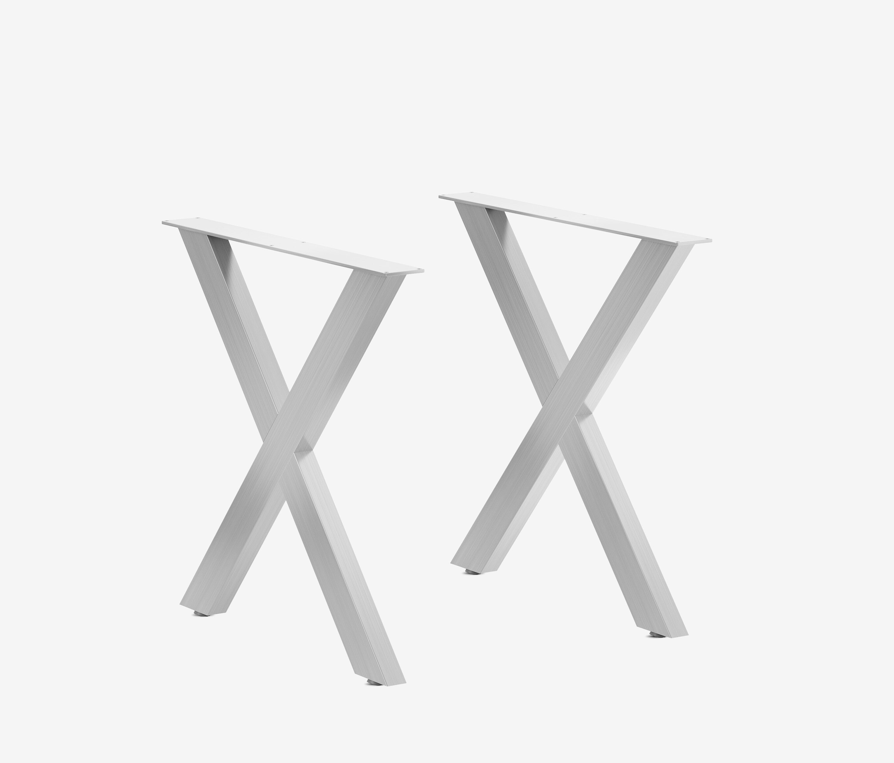 Outdoor Tischgestell X-Frame | 2er Set Edelstahl gebürstet