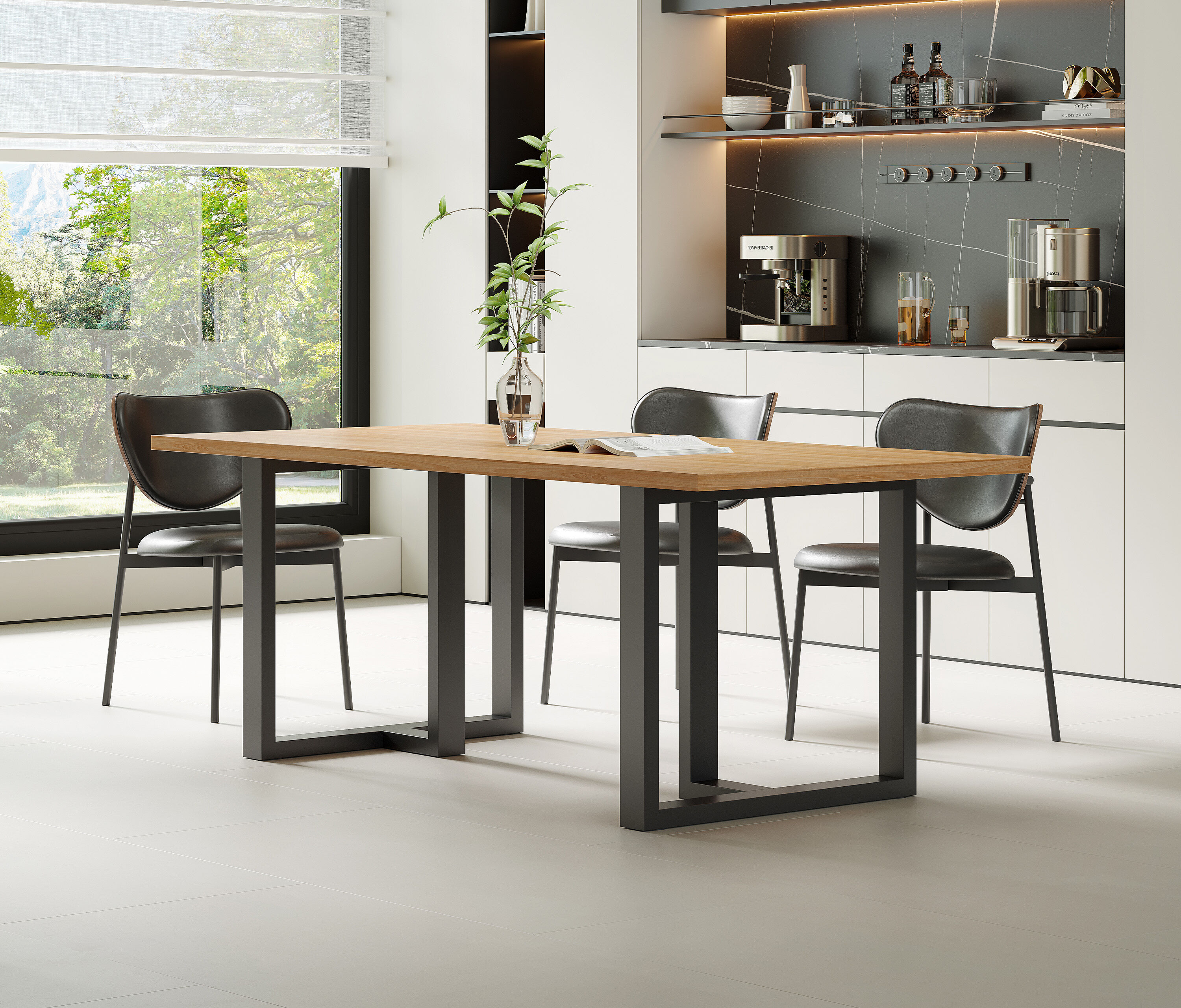 Kufen-Tischgestell Coral | 2er Set Schwarz