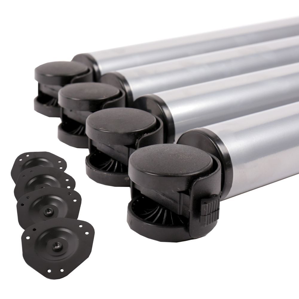 Tischbeine mit Rollen | 4er Set  | 71 cm hoch | ø 5 cm