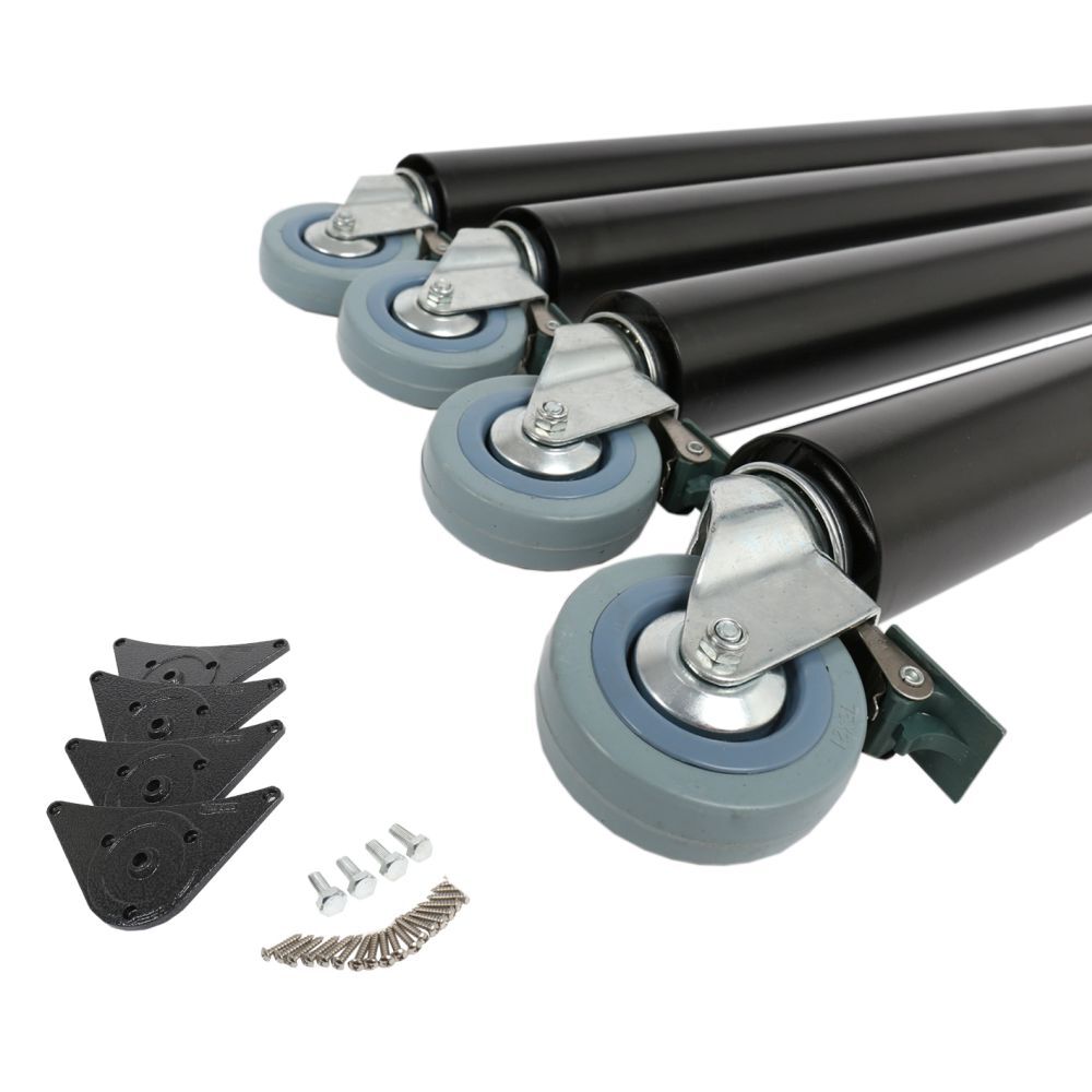 Tischbeine mit Rollen | 4er Set  | 71 cm hoch | ø 6 cm