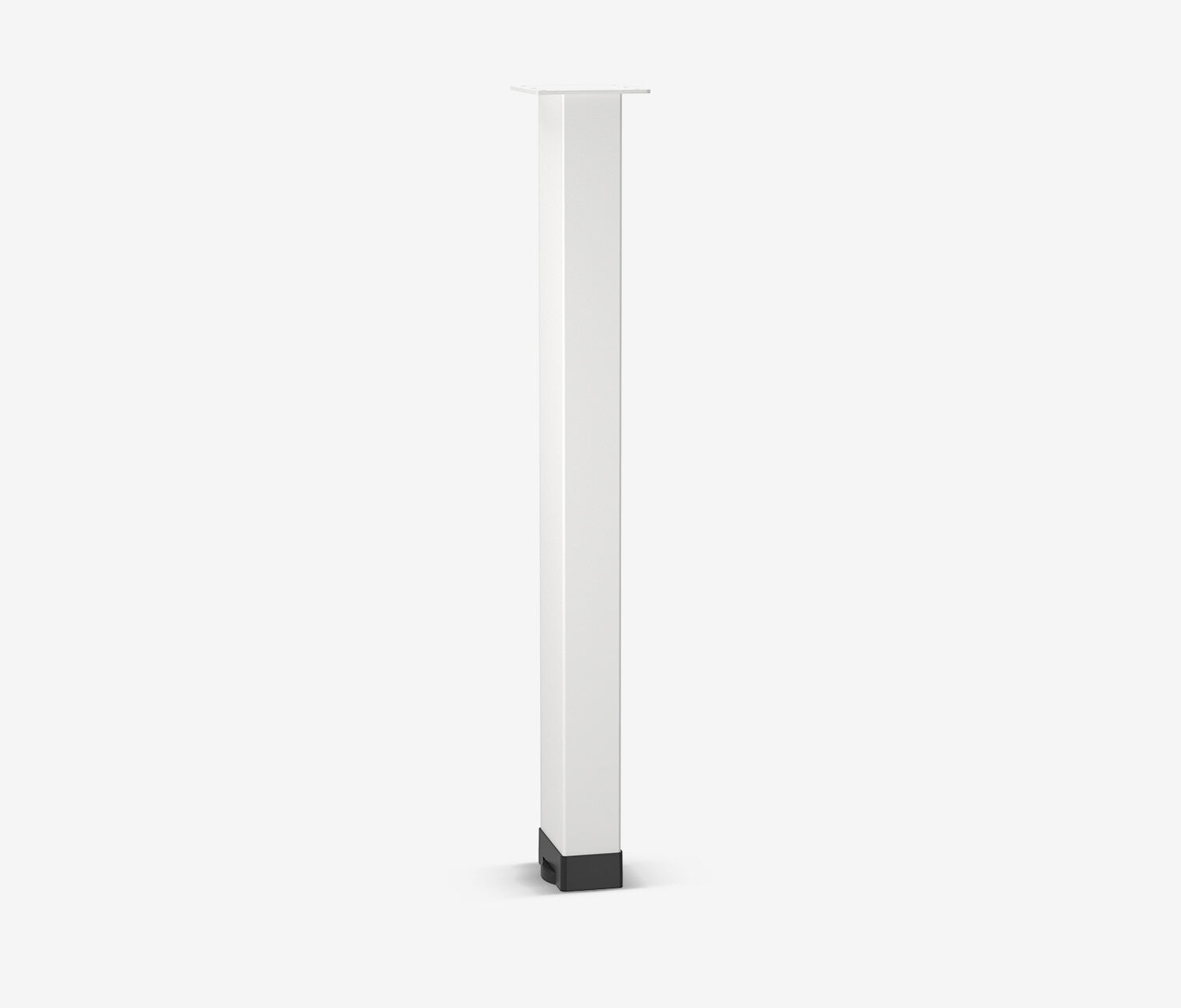 Tischbein Rechteck Höhenverstellbar Weiß-4er Set