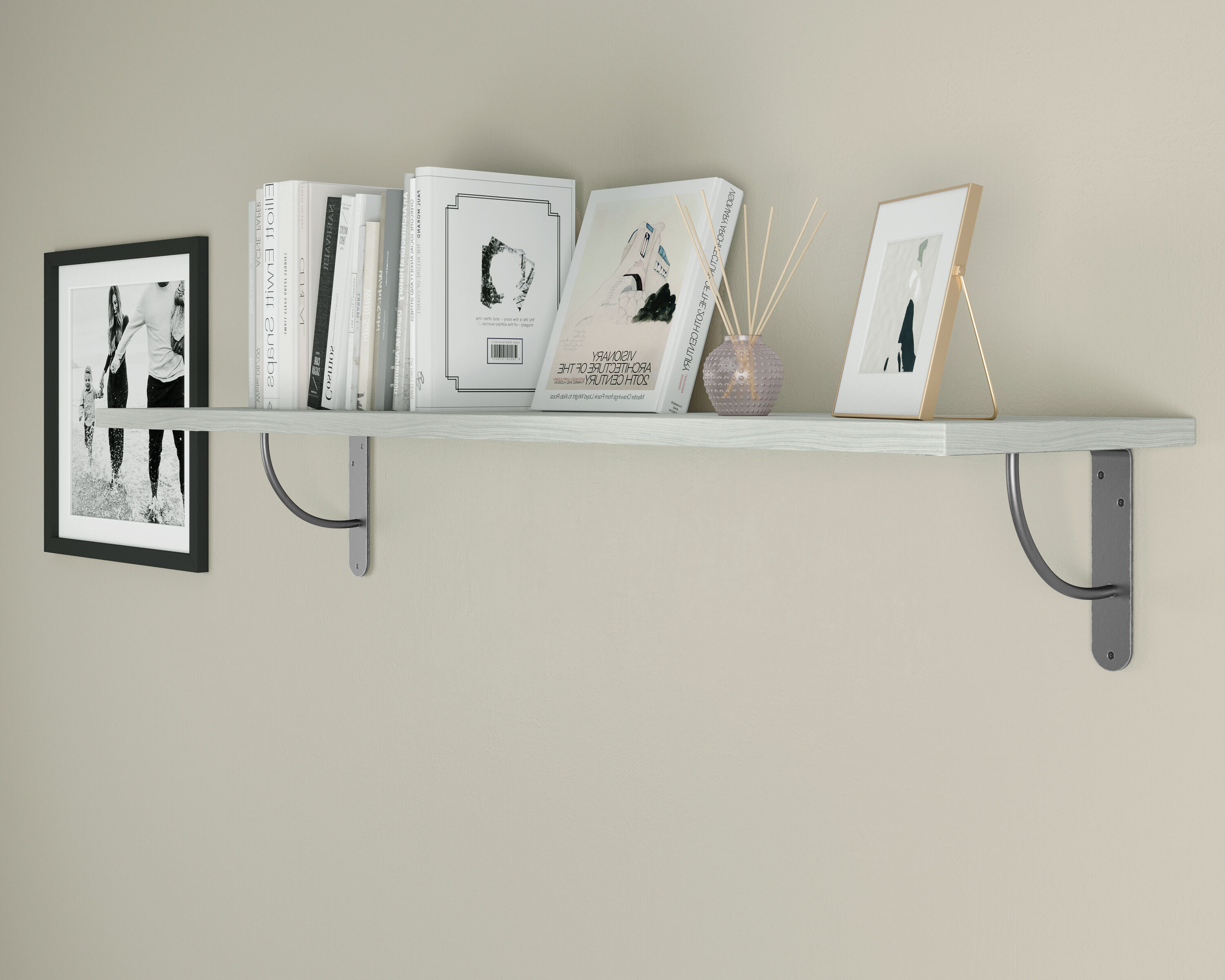Regalwinkel Metall | 25 cm Silbergrau