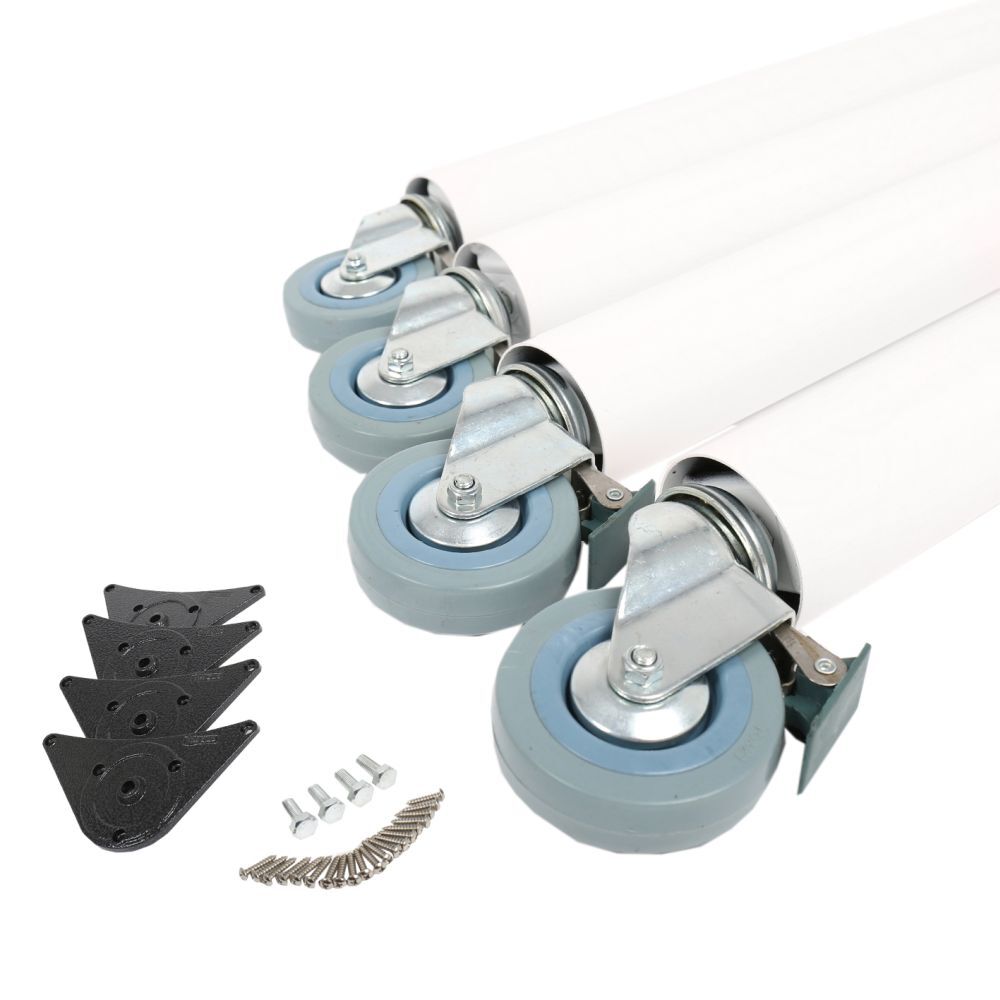 Tischbeine mit Rollen | 4er Set  | 71 cm hoch | ø 6 cm