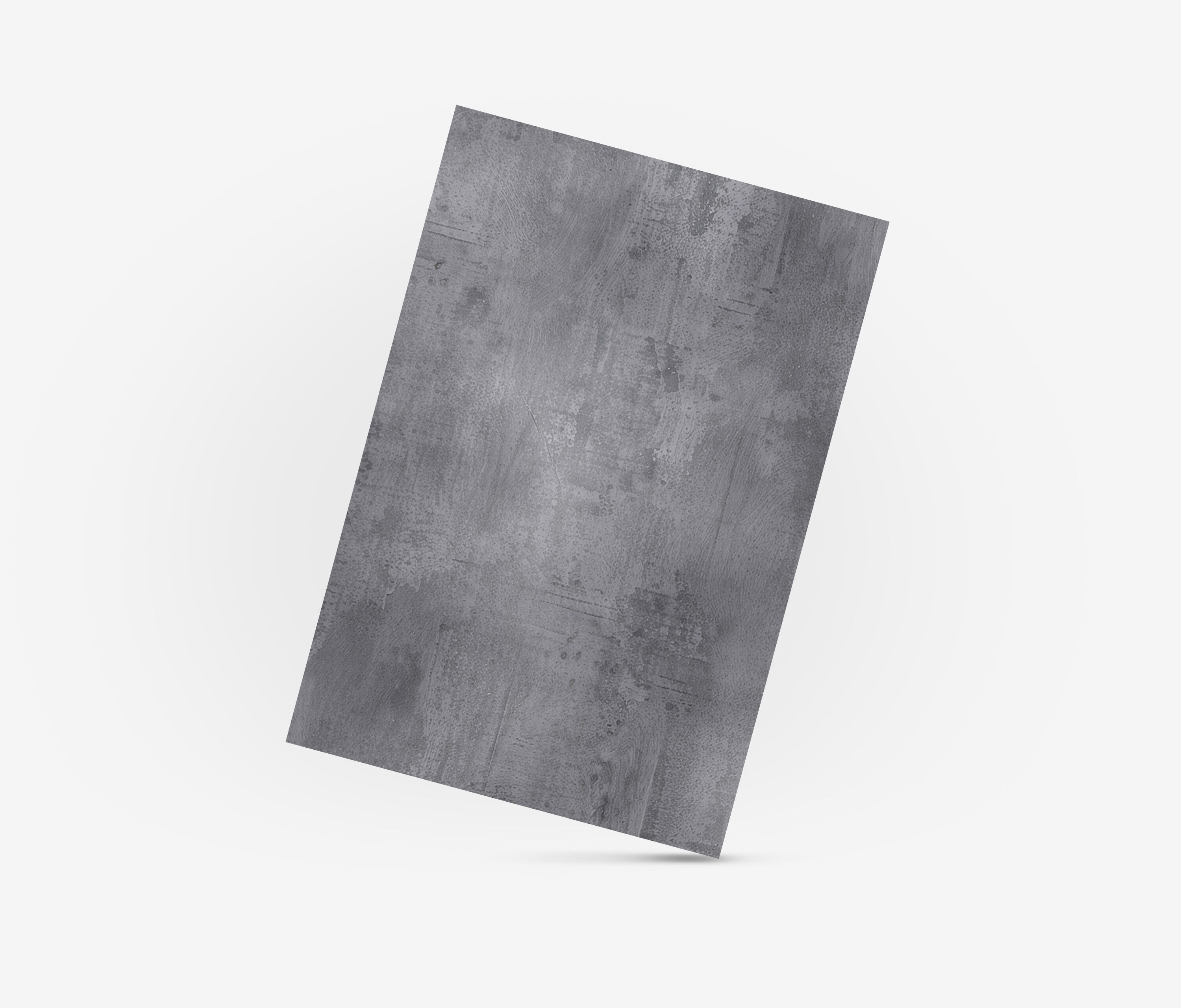 Rechteckige Melamintischplatte Beton Perlgrau 100x60