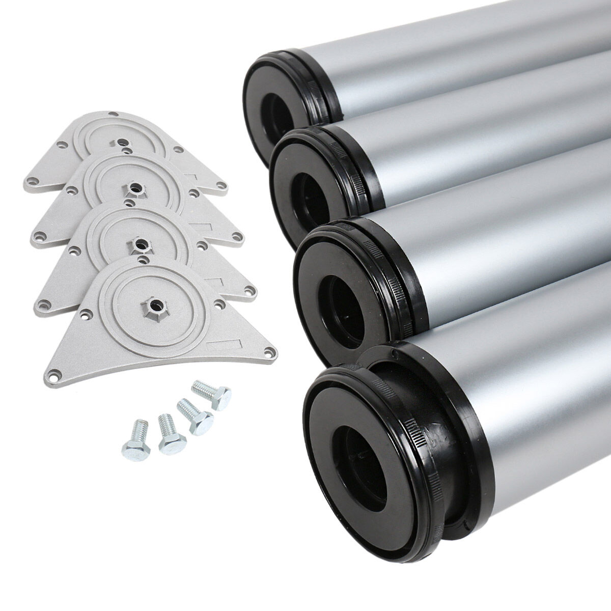 Runde Tischbeine | 4er Set | Höhenverstellbar 71-73 cm | ø 8 cm