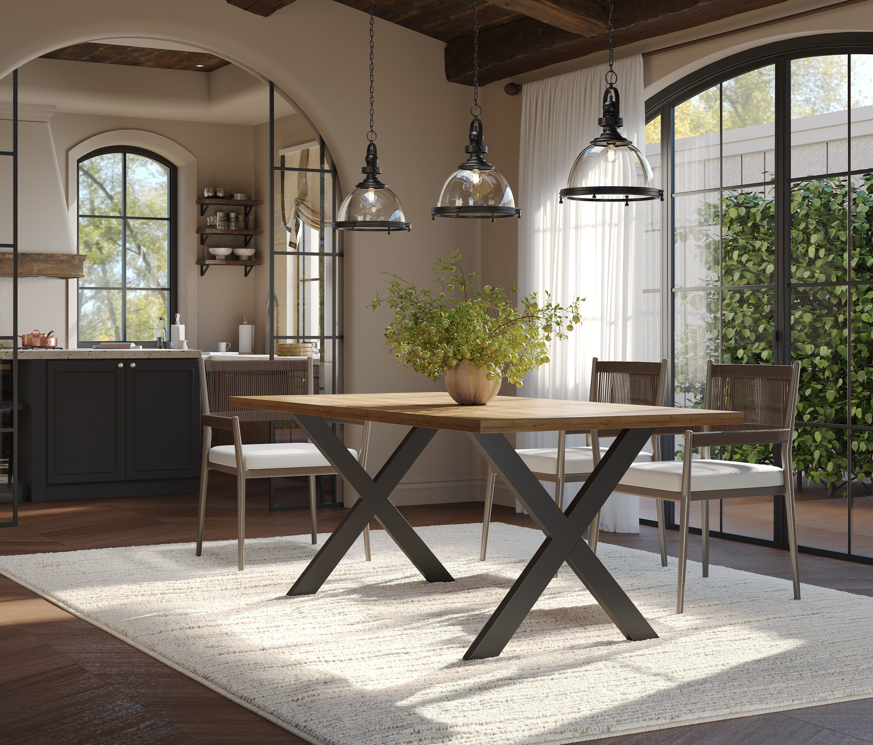 Tischgestell X-Frame | 2er Set Schwarz