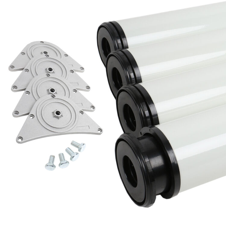 Rundes Tischbein | 4er Set | Höhenverstellbar 110-112 cm | ø 8 cm Weiß