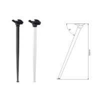 Design Tischbein klappbar | 71 cm | Weiß