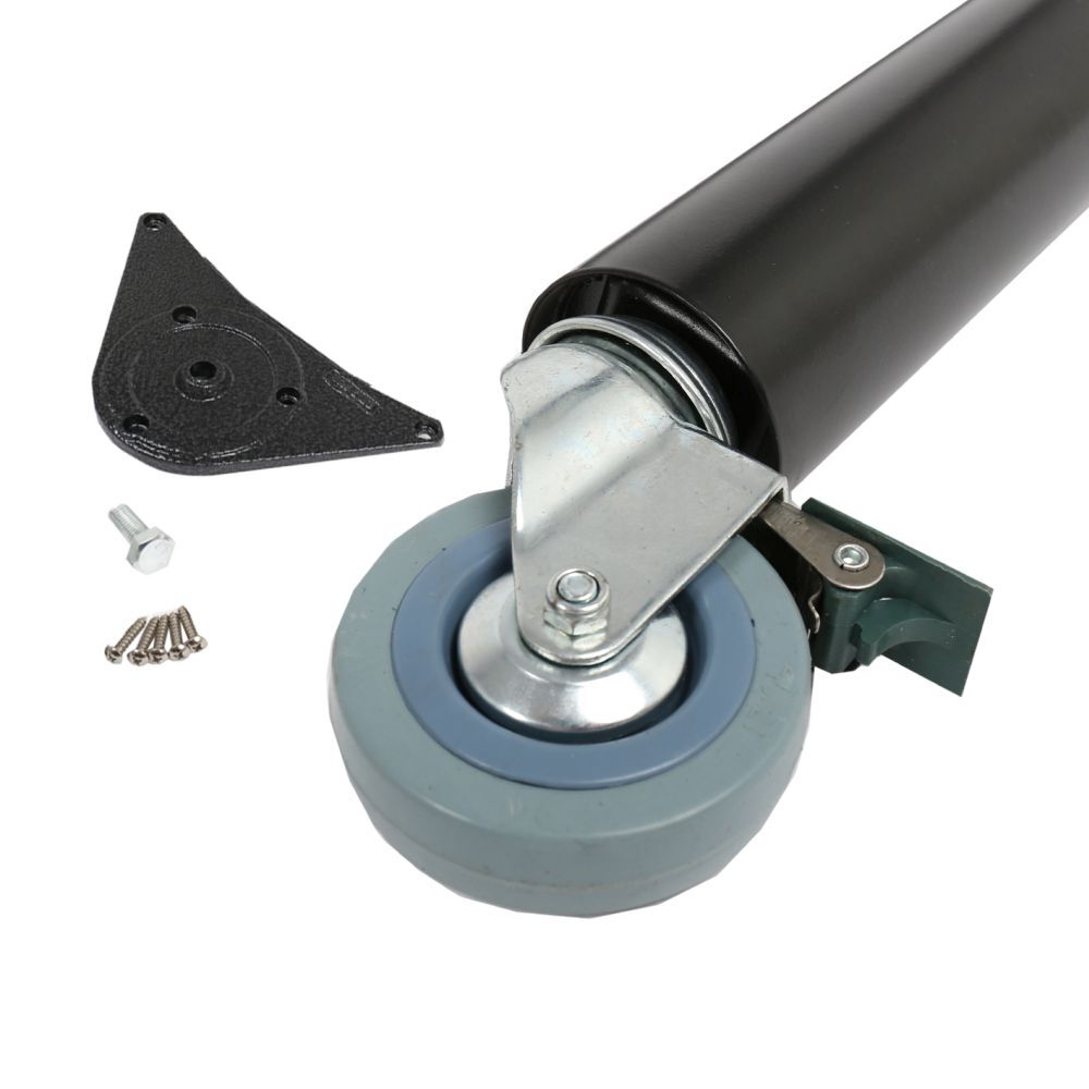 Tischbeine auf Rollen | 4er Set  | 87 cm hoch | ø 6 cm Schwarz