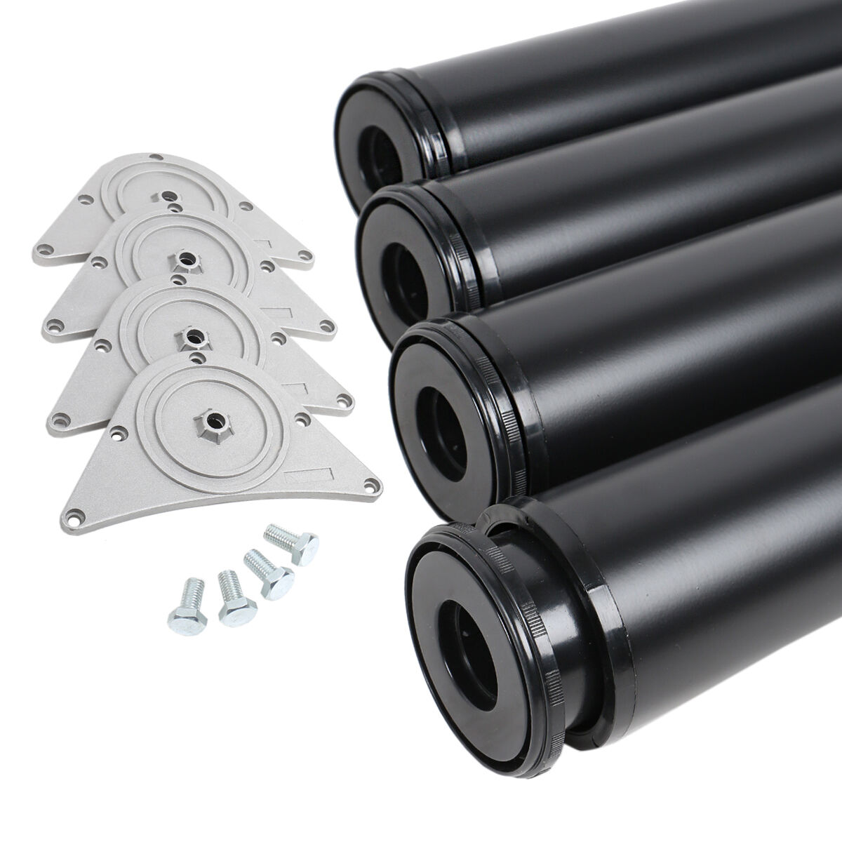 Rundes Tischbein | 4er Set | Höhenverstellbar 110-112 cm | ø 8 cm