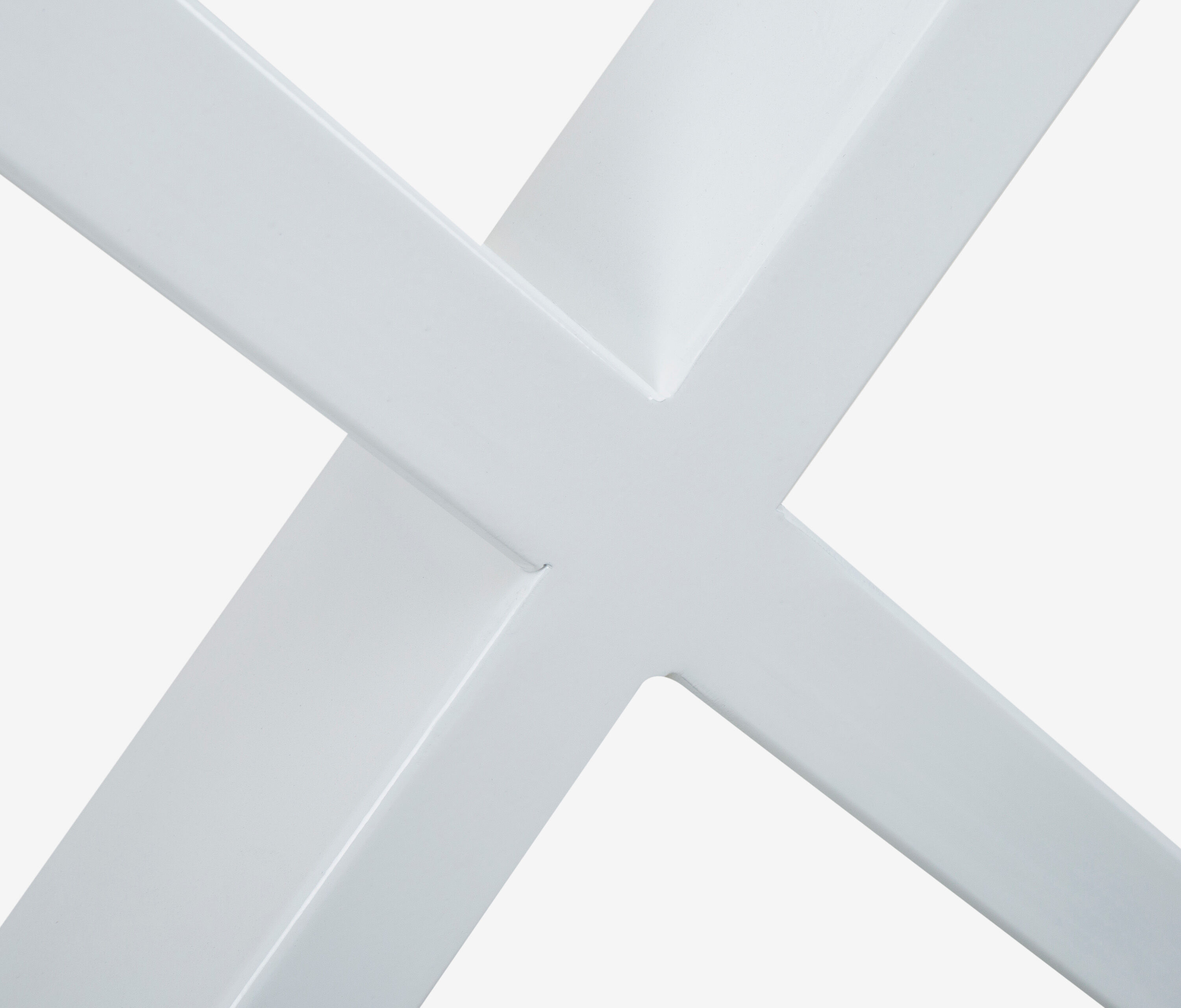 Tischgestell X Form | 2er Set Weiss Matt