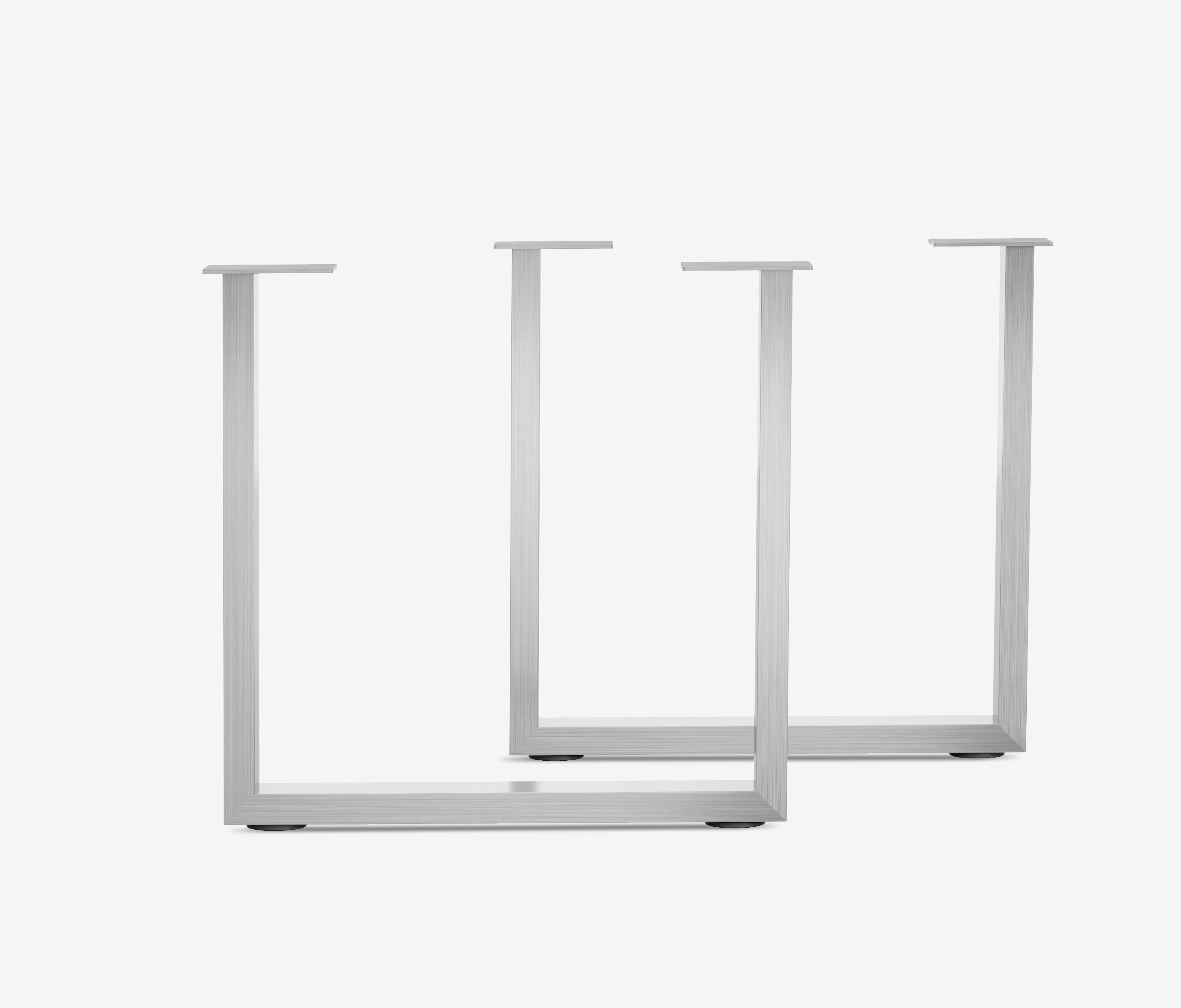 Outdoor Tischgestell U-Frame | 2er Set Edelstahl gebürstet