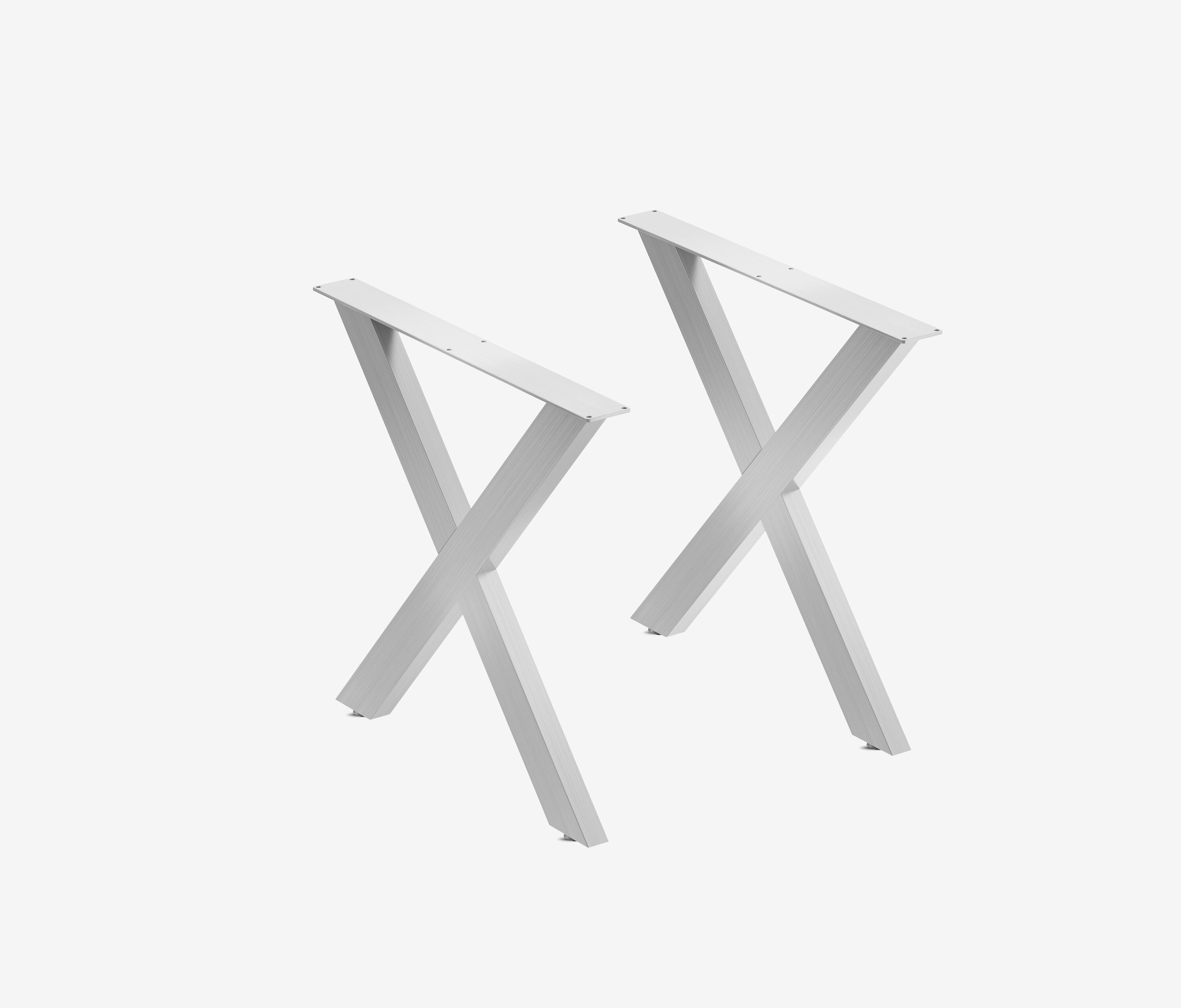 Outdoor Tischgestell X-Frame | 2er Set Edelstahl gebürstet