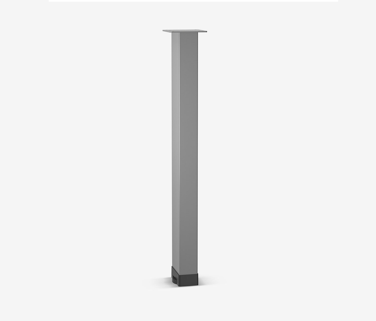 Tischbein Rechteck Höhenverstellbar Grau-4er Set