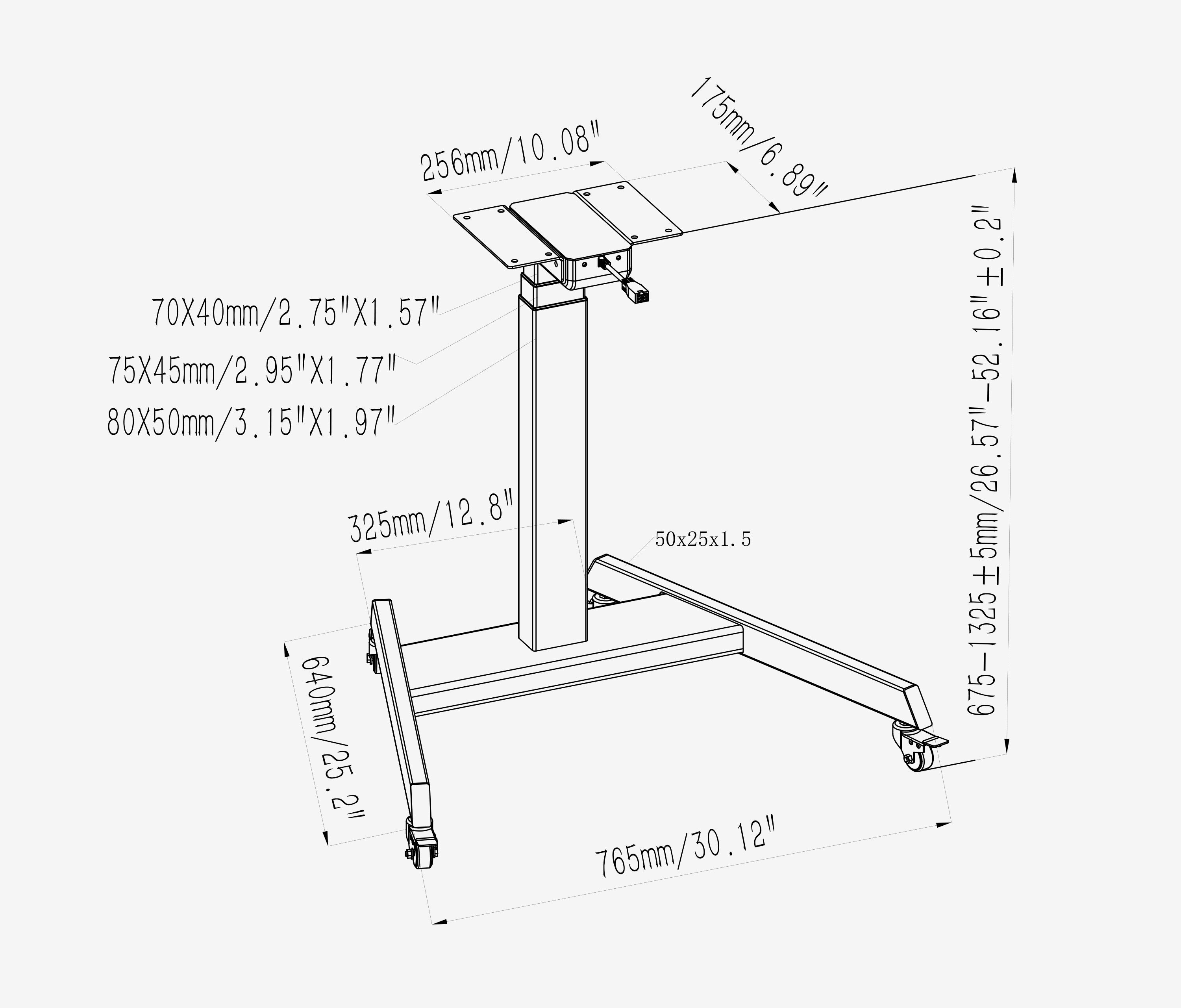 Tischgestell FOKUS Single Schwarz