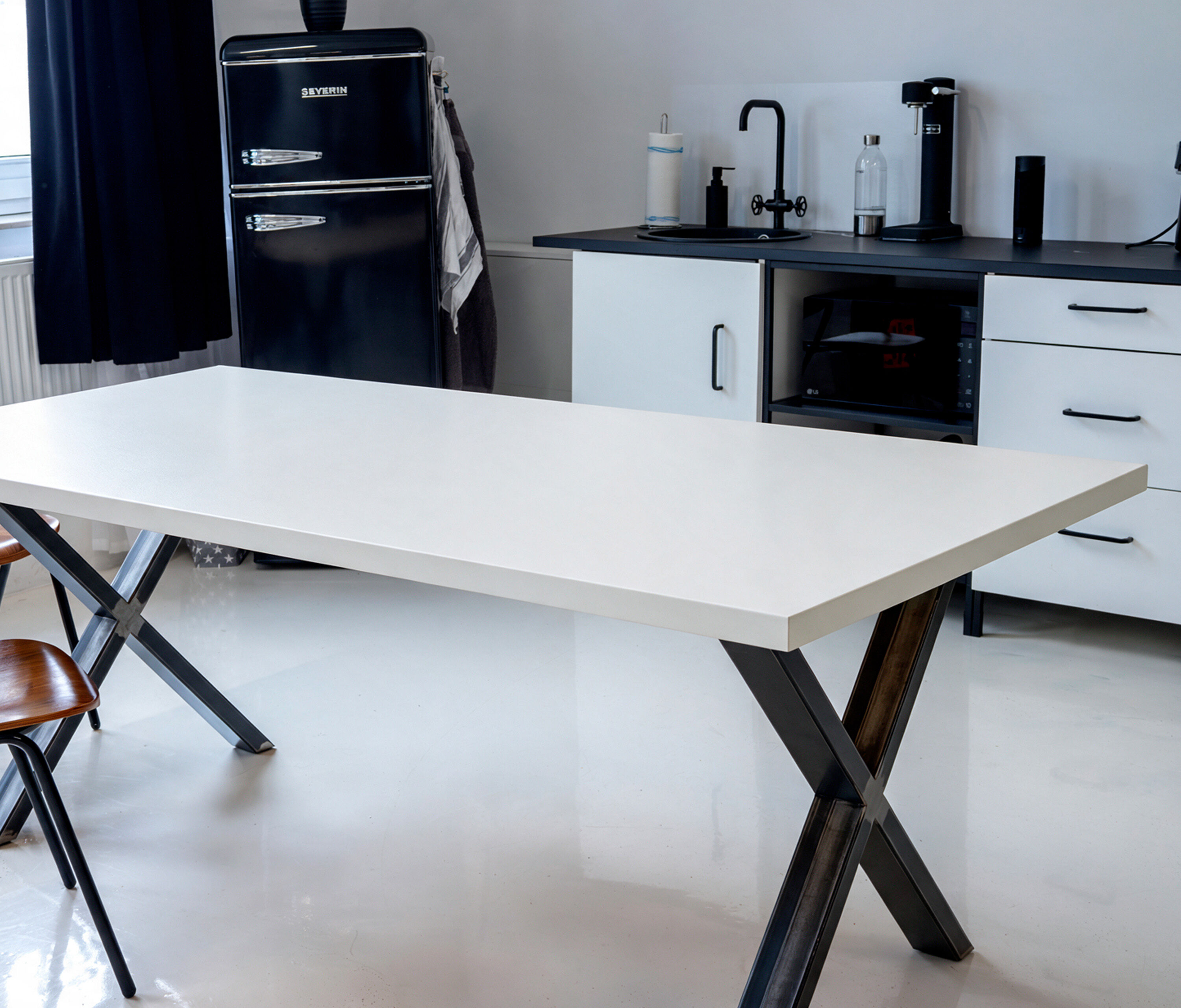 Rechteckige Melamintischplatte Weiß 100x60 19 mm