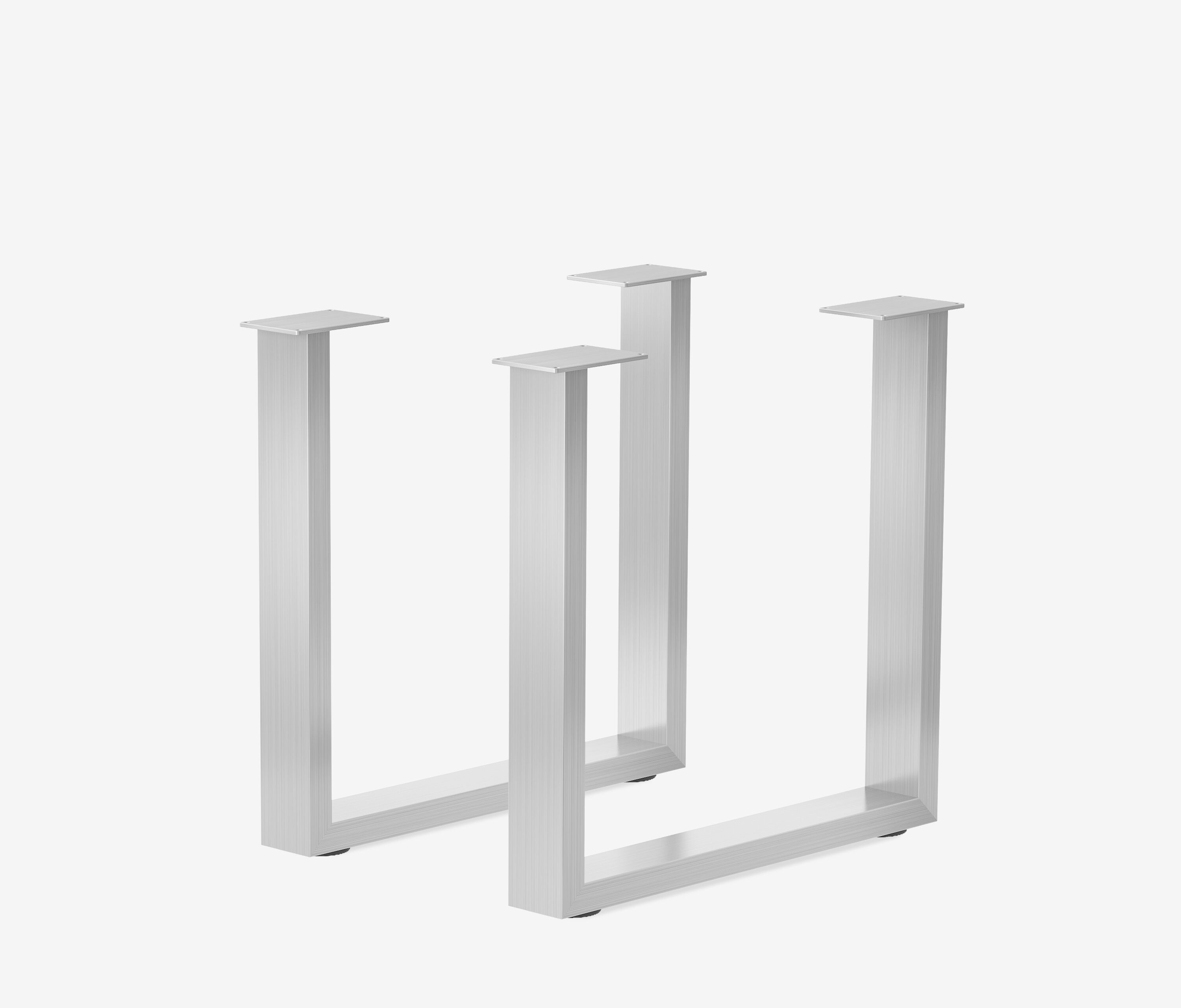 Outdoor Tischgestell U-Frame | 2er Set Edelstahl gebürstet