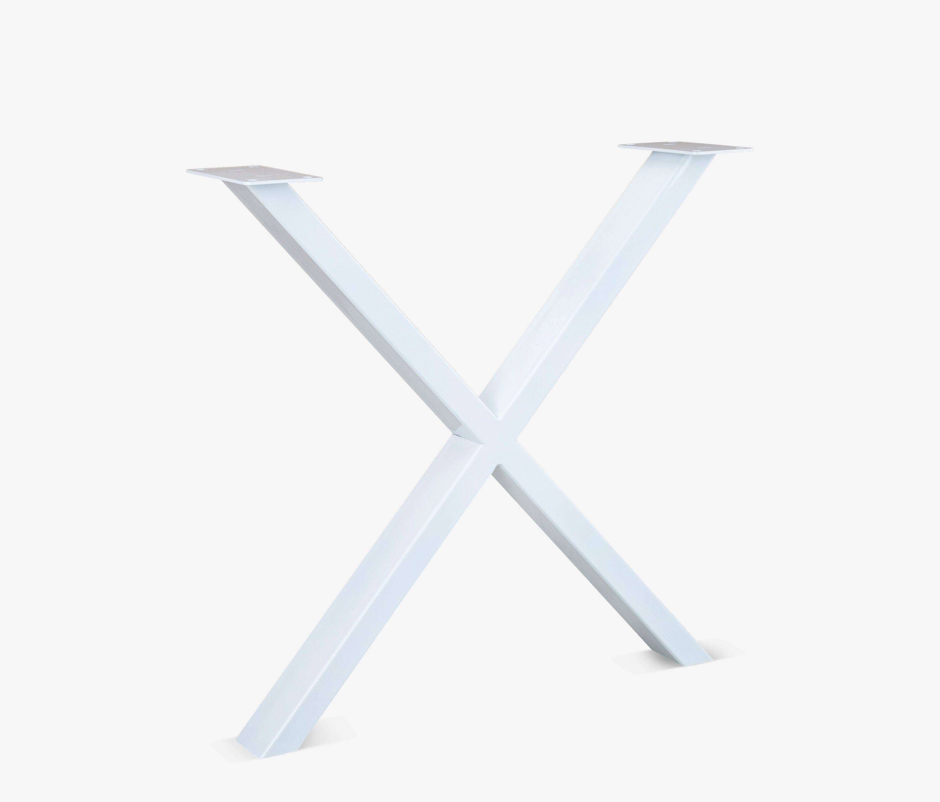 Tischgestell X Form | 2er Set Weiss Matt