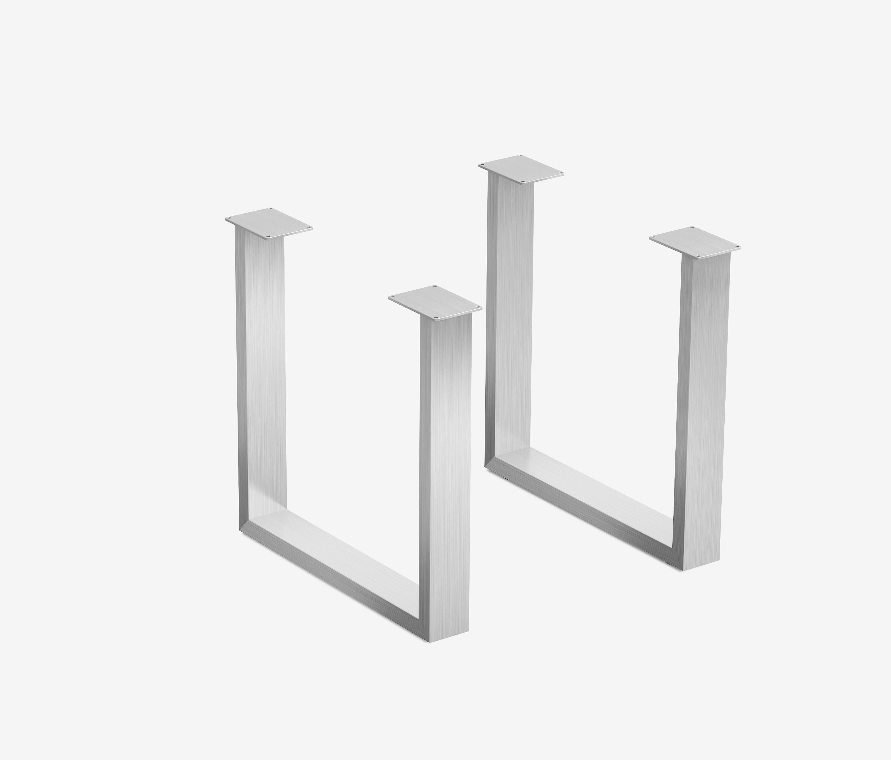 Outdoor Tischgestell U-Frame | 2er Set Edelstahl gebürstet