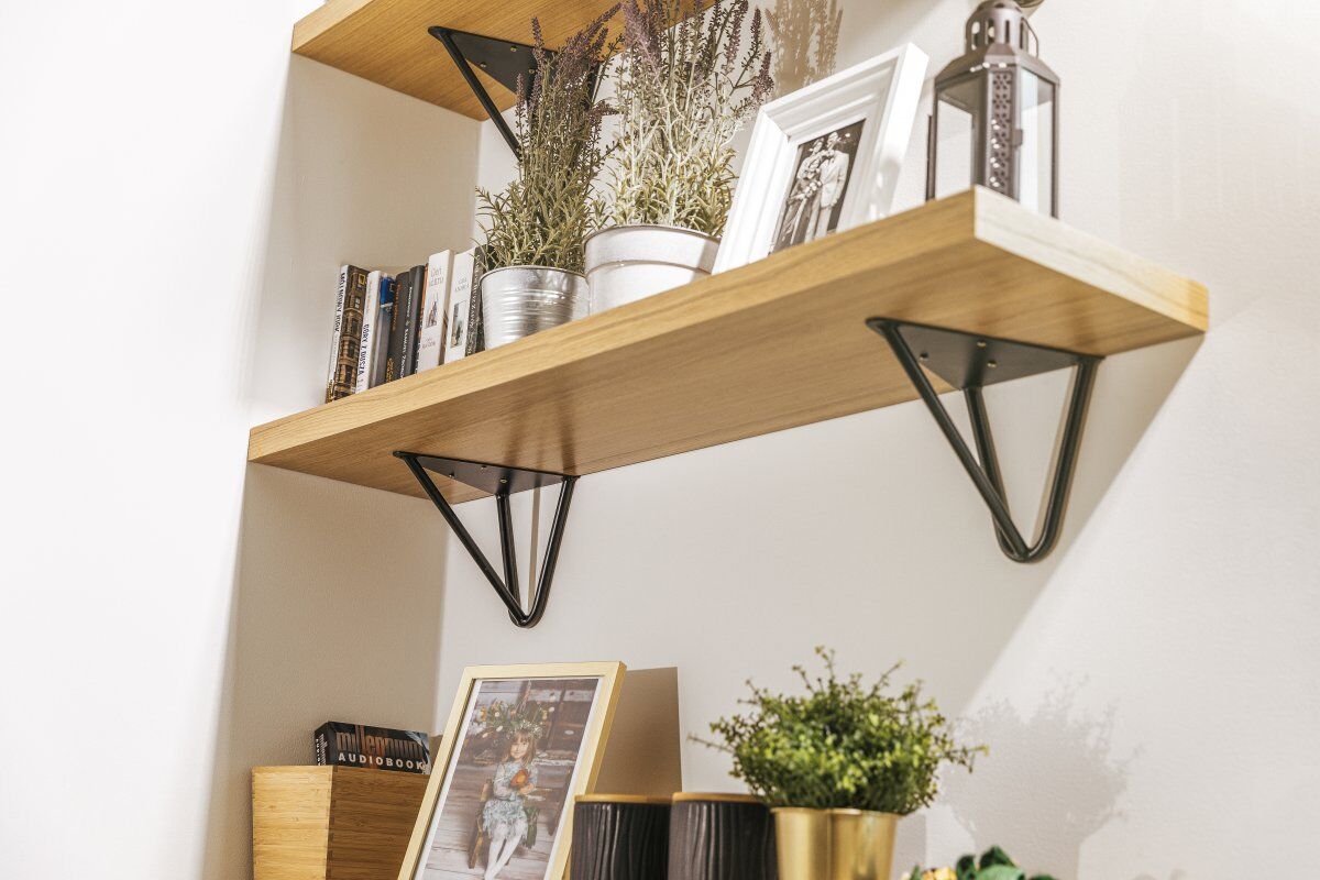 Design Wandregalhalter | Schwarz