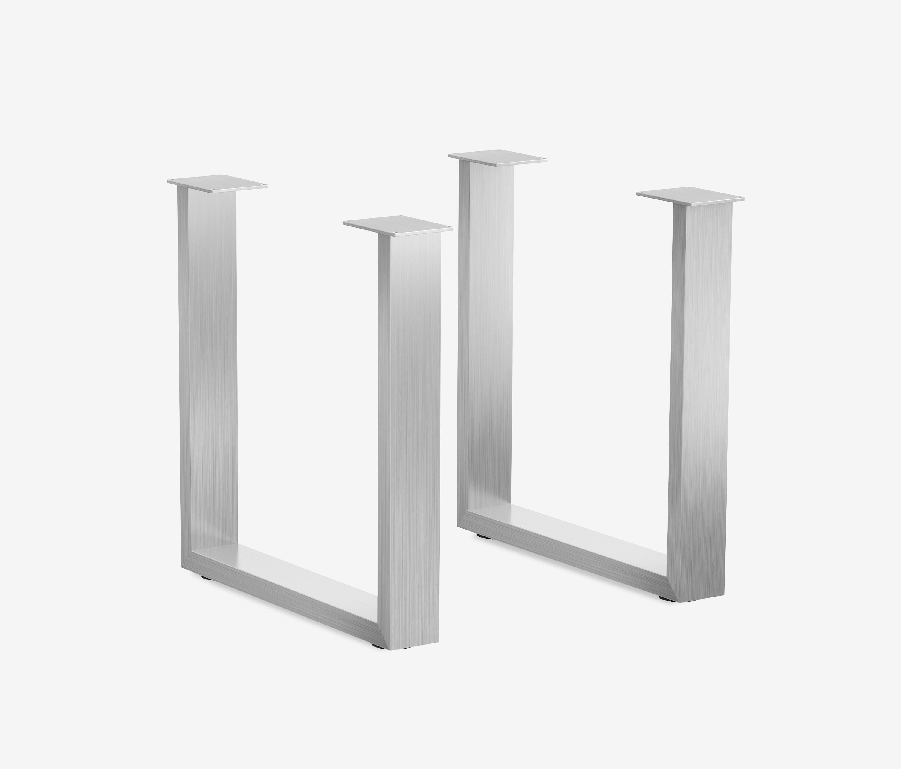 Outdoor Tischgestell U-Frame | 2er Set Edelstahl gebürstet