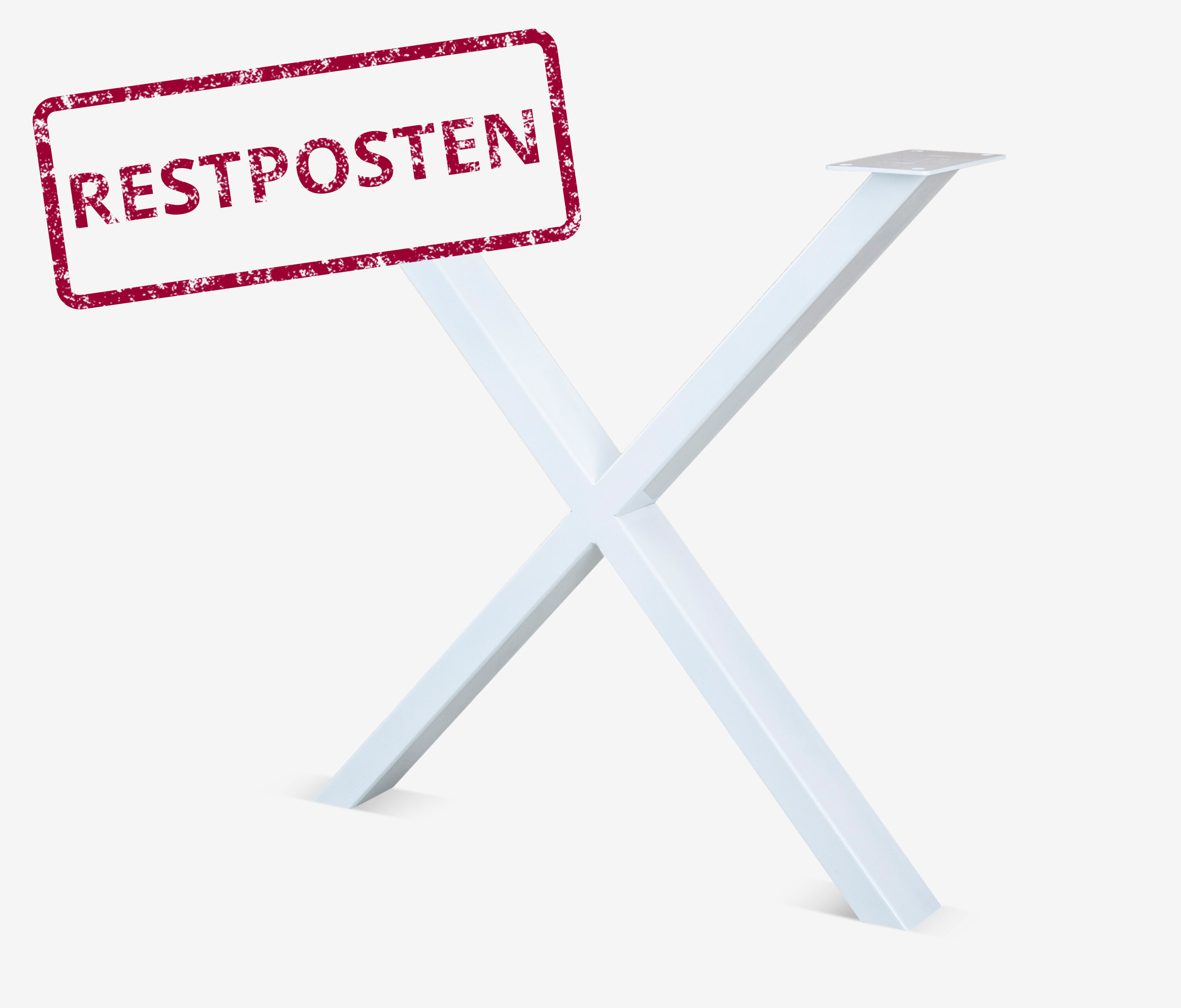 Tischgestell X Form | 2er Set Weiss Matt