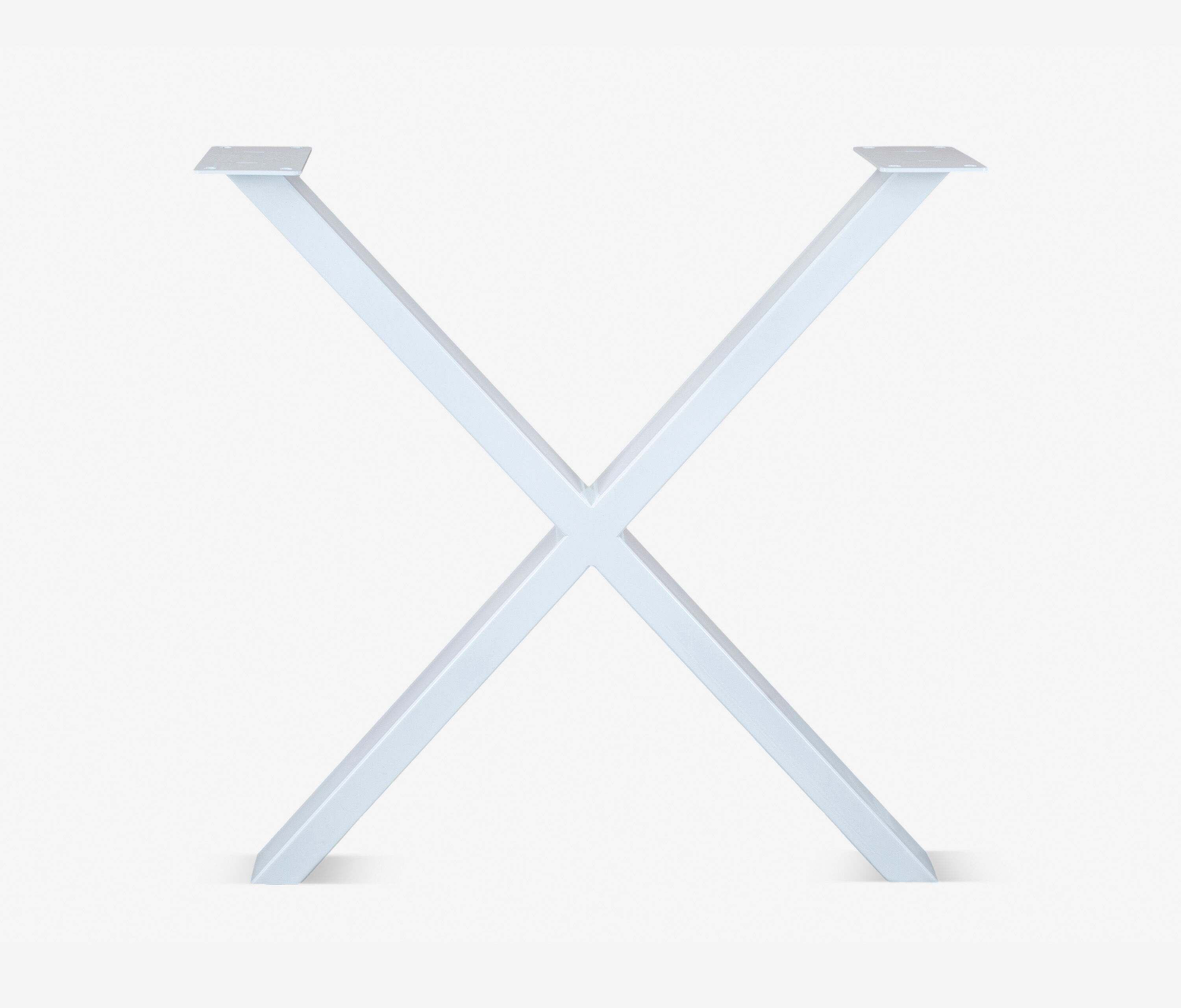 Tischgestell X Form | 2er Set Weiss Matt