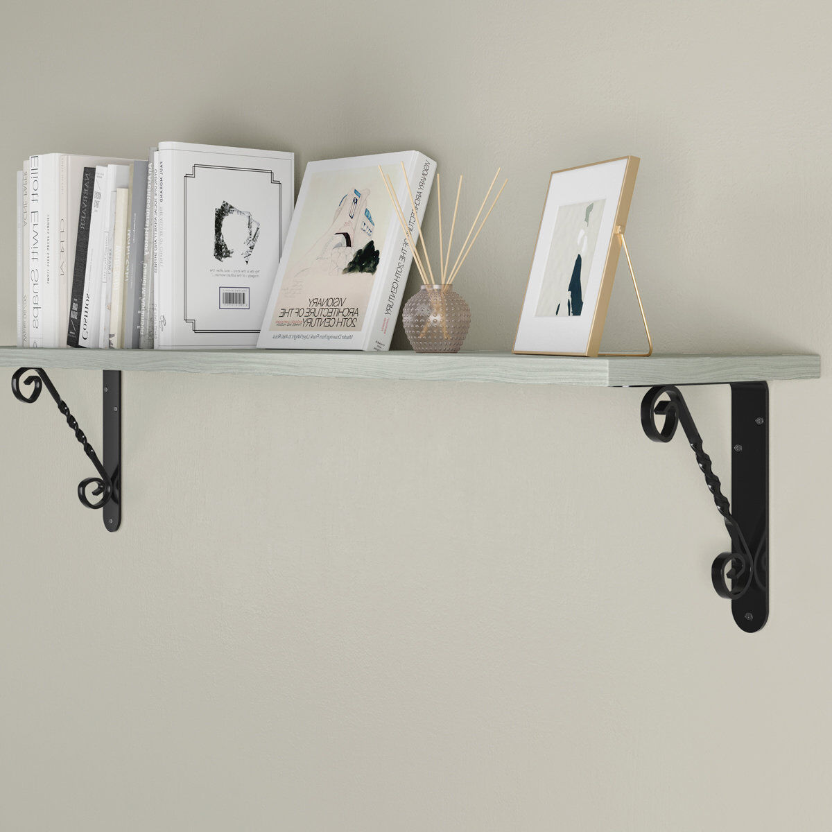 Stabile Wandkonsole | Stahl Schwarz 250mm x 200mm