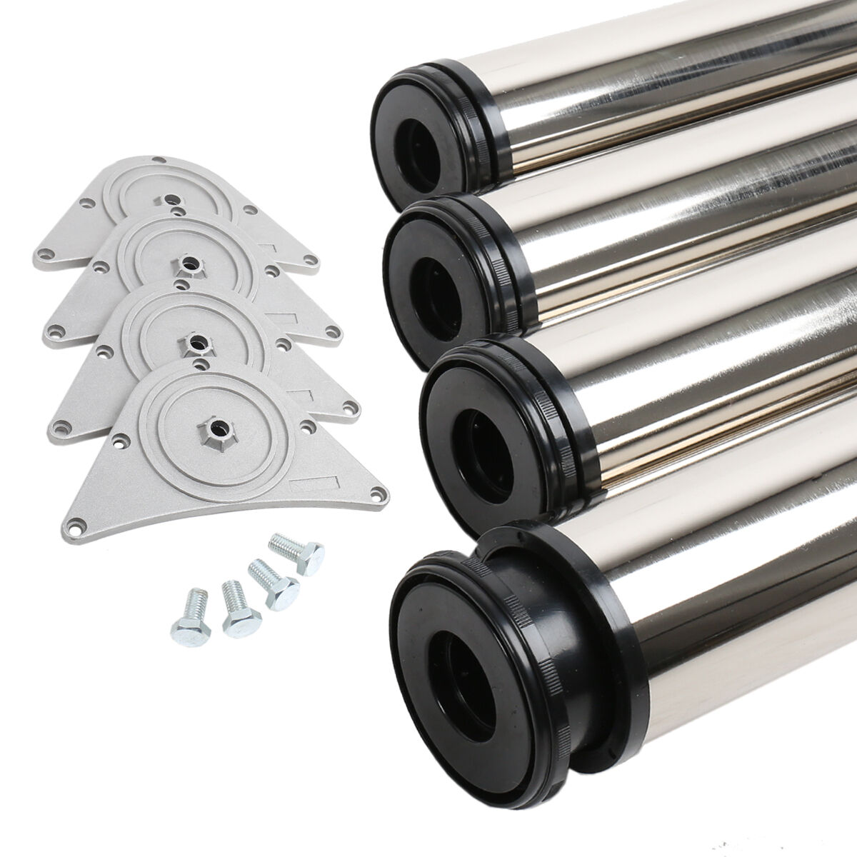 Rundes Tischbein | 4er Set | Höhenverstellbar 110-112 cm | ø 8 cm